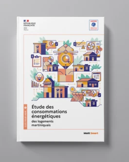 Couvertures des guides sur la performance énergétique illustrant le design d'information et données pour l'Ademe.