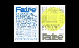 Affiche thématique Machine utilisant le système de l'identité visuelle FabLabs et sa typographie sur-mesure.