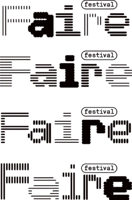 Itérations du logotype Faire Fesival