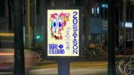 Affiche de théâtre utilisant le système de grille et la typographie expressive du Fil à Plomb.