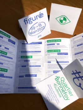 Déclinaison de l'identité visuelle sur les programmes et supports papier de l'édition 3. 