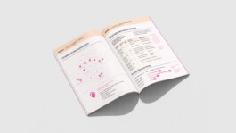 Mise en page structurée sur une grille de composition forte pour le design graphique secteur agricole. 