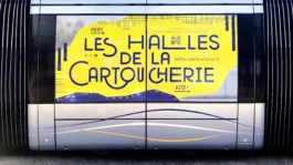 Déclinaison du système visuel sur Tram Halles de la Cartoucherie 