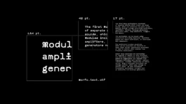 Zoom sur typographie Morfosonic 